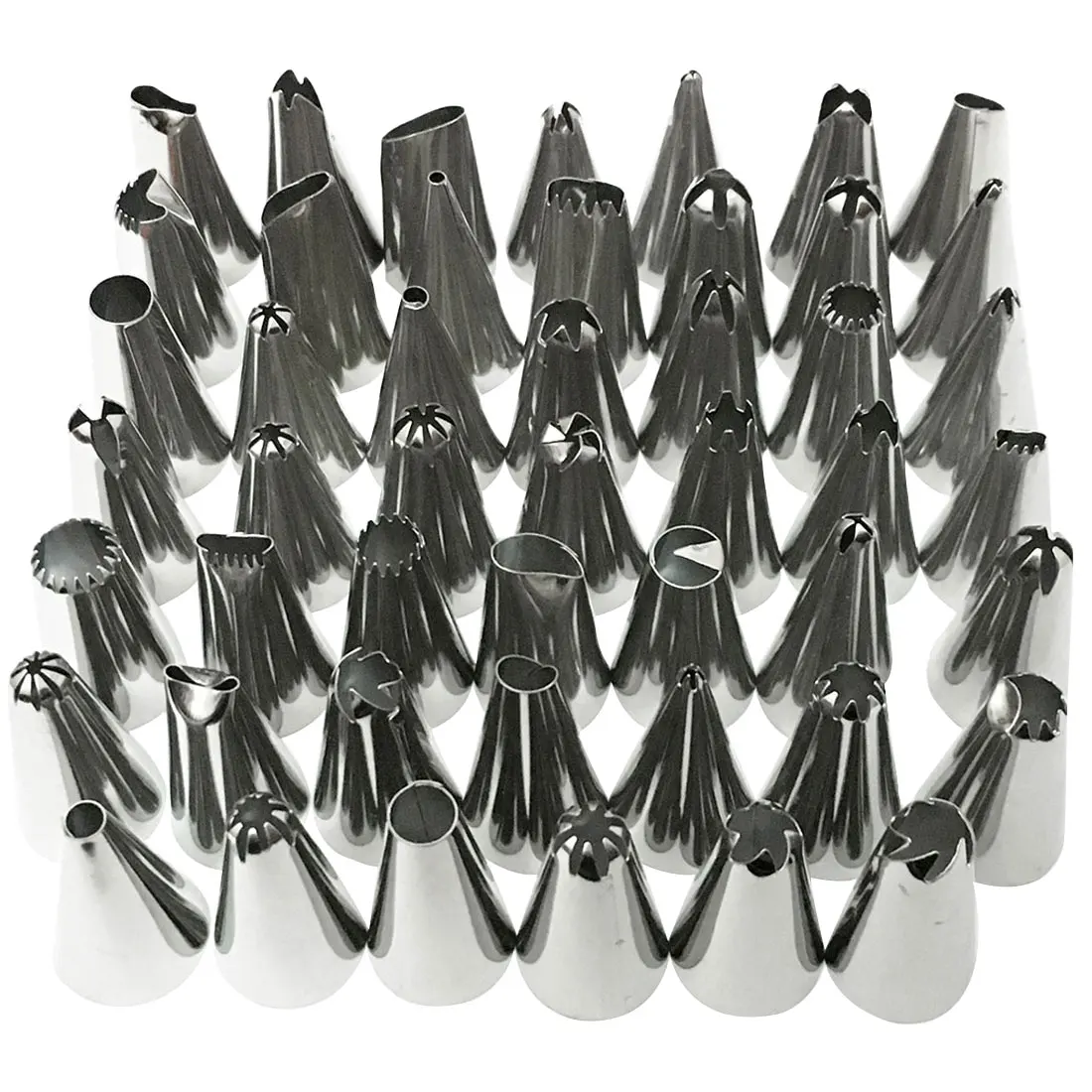 New 42 Pcs Stainless Steel Bakery Pastry Tools Cream Cake Decorating Tips Icing Piping Nozzles Set cakeTool Shopping Festival