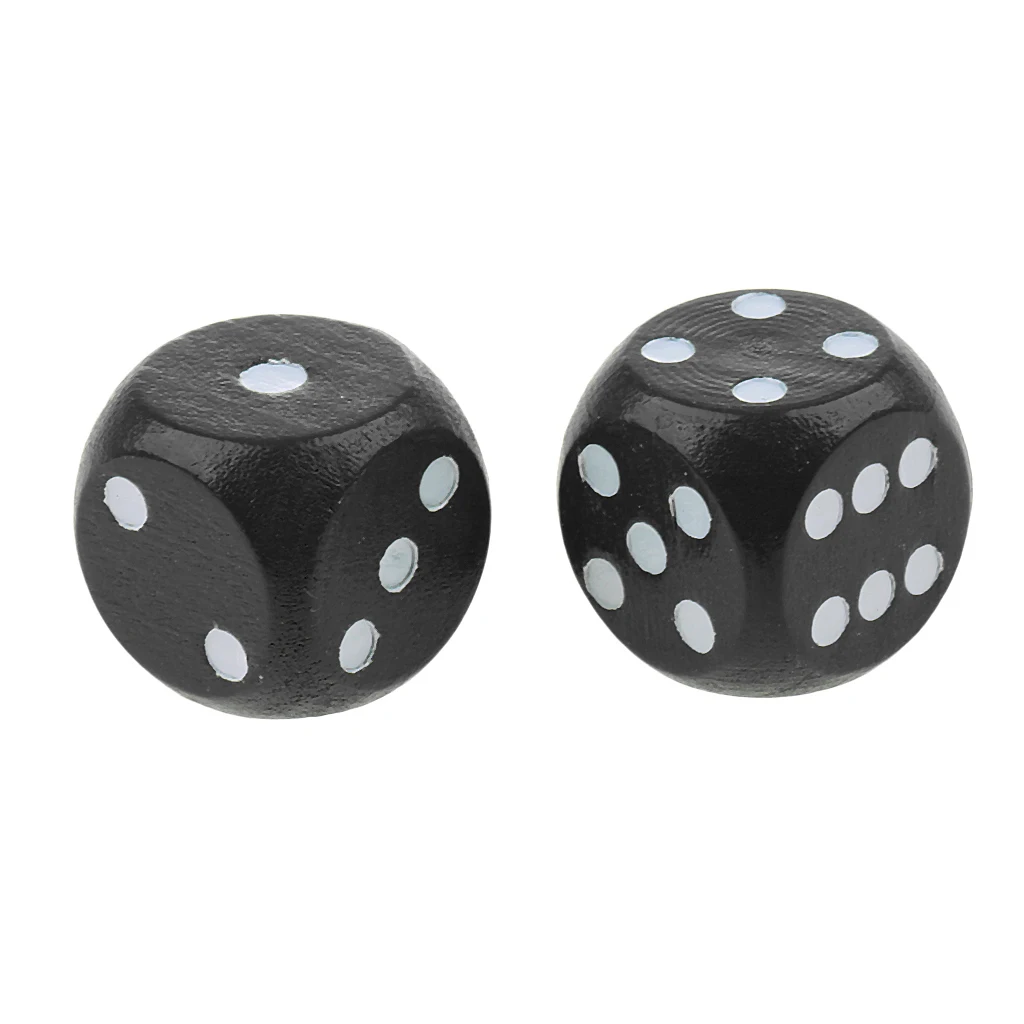 20Pcs Wooden Dice D6 Six Sided Dotted Dice for D&D TRPG MTG Board Game Toy Party Dice Casino Game Supplies
