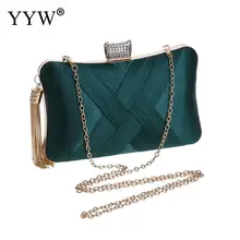 New Arrival Metal Tassel Lady Clutch Bag With Chain Shoulder Small Purse Day Evening Clutch Bags YYW Handbags Classical Style