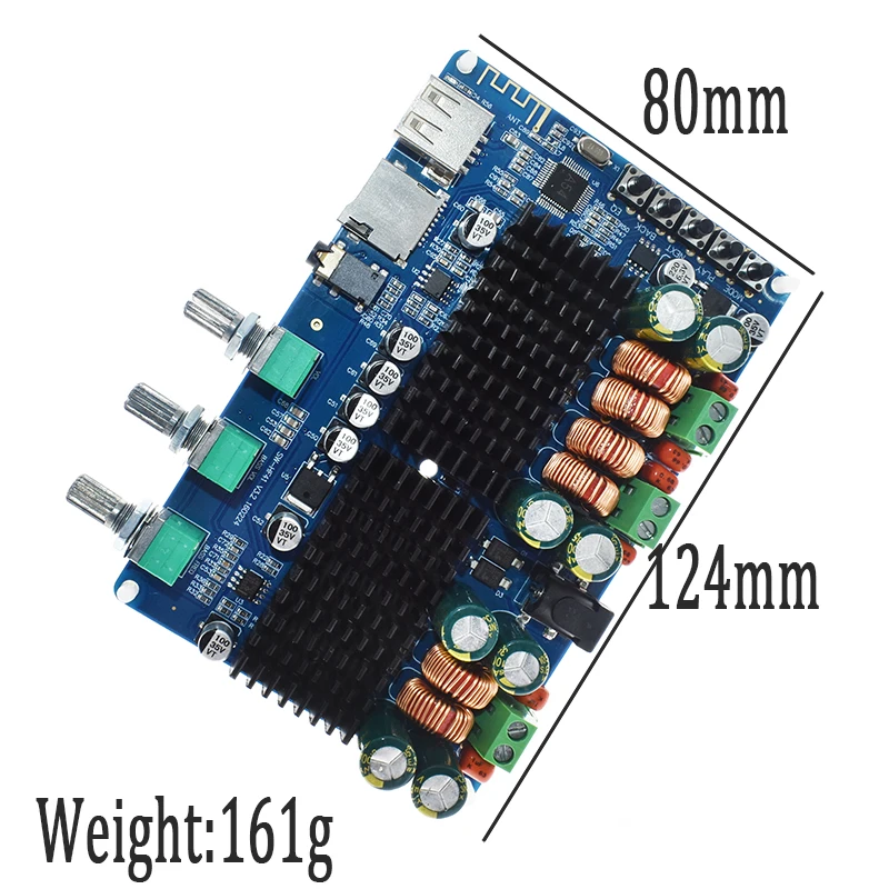 TPA3116 50 Вт+ 50 Вт Bluetooth USB TF декодирование 2,1 канальный цифровой усилитель мощности плата 2,1 цифровой усилитель мощности плата