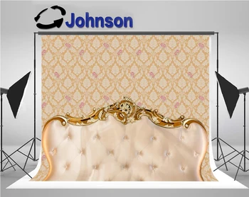 

metal tufted bed headboard flower room photography backgrounds Vinyl cloth High quality Computer print wall photo backdrop