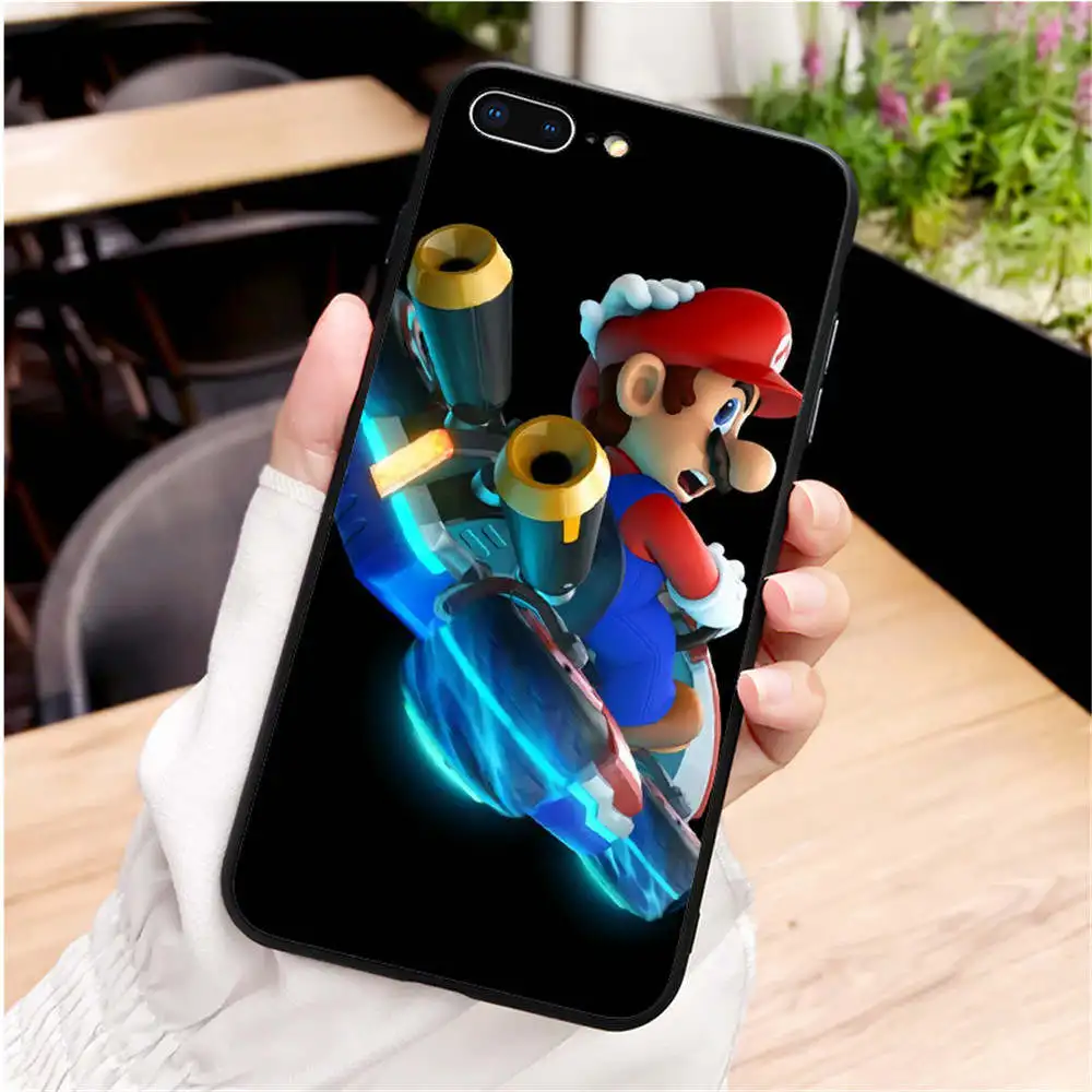Мягкий силиконовый чехол из ТПУ с рисунком Супер Марио для iPhone MAX XR XS X 5 5S 5SE 6 6 S 6 7 8 Plus Coque Capa - Цвет: TPU