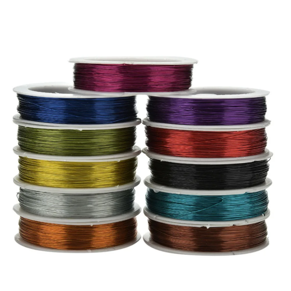 40m Rolling Iron Craft Wire 0.5mm Spool Soft DIY String Jewelry Craft Metal Wire for DIY Decorative Flowers Wreaths Package