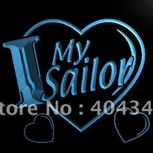 LK926-Я Люблю Мой моряк, море военный NR светодиодный неоновый свет знак повесить Знак Домашний Декор ремесла
