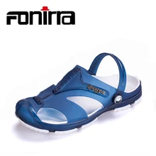 FONIRRA/пляжная обувь с перфорацией; Мужская обувь; большие размеры 40-45; светильник; повседневные мужские сандалии; водонепроницаемые Нескользящие сандалии из ЭВА для мужчин; 871