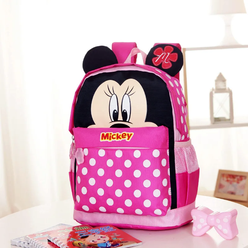 Дисней Микки Маус Детская сумка Школьный мини-рюкзак для мальчиков и девочек мультфильм детский сад сумка на плечо для мальчиков сумка для начальной школы - Цвет: Бежевый