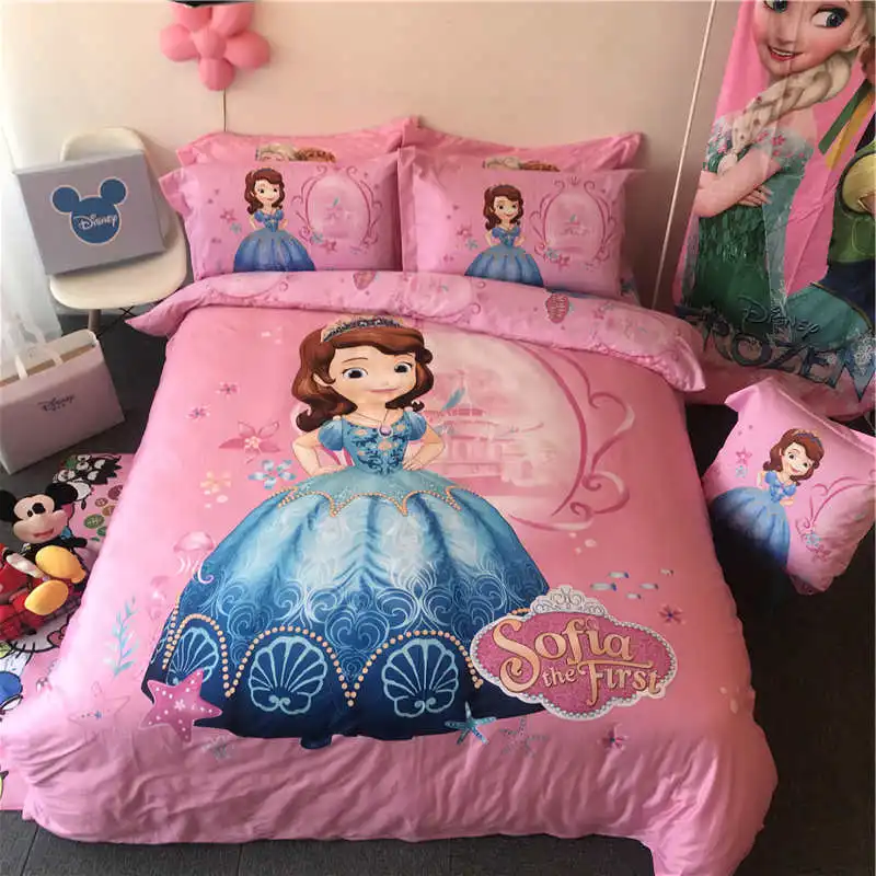 Sofia Princess Bedding Sets Twin Size Comforter Duvet Cover For