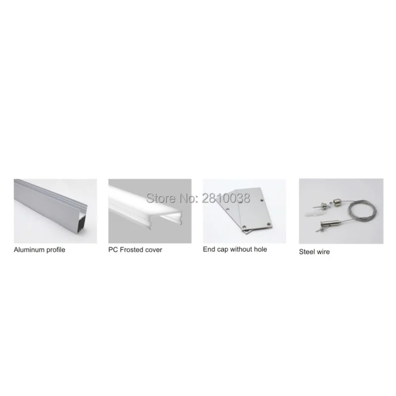 Forma de Extrusão de Alumínio Canal de Alumínio para Pendurar Conjuntos 10x2 M e lot u Perfil Led Super Alto Tamanho Quadrado Levou Lâmpadas 3 Conjuntos 10X2 mLot U forma de extrusão