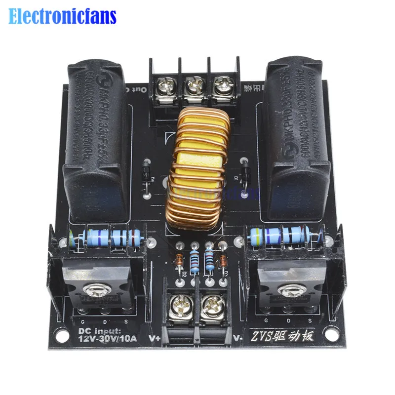 DC 12-30 в ZVS низкое напряжение индукционная нагревательная плата катушки Тесла Flyback драйвер 30 мм большой тепловой модуль раковины нагреватель для Arduino