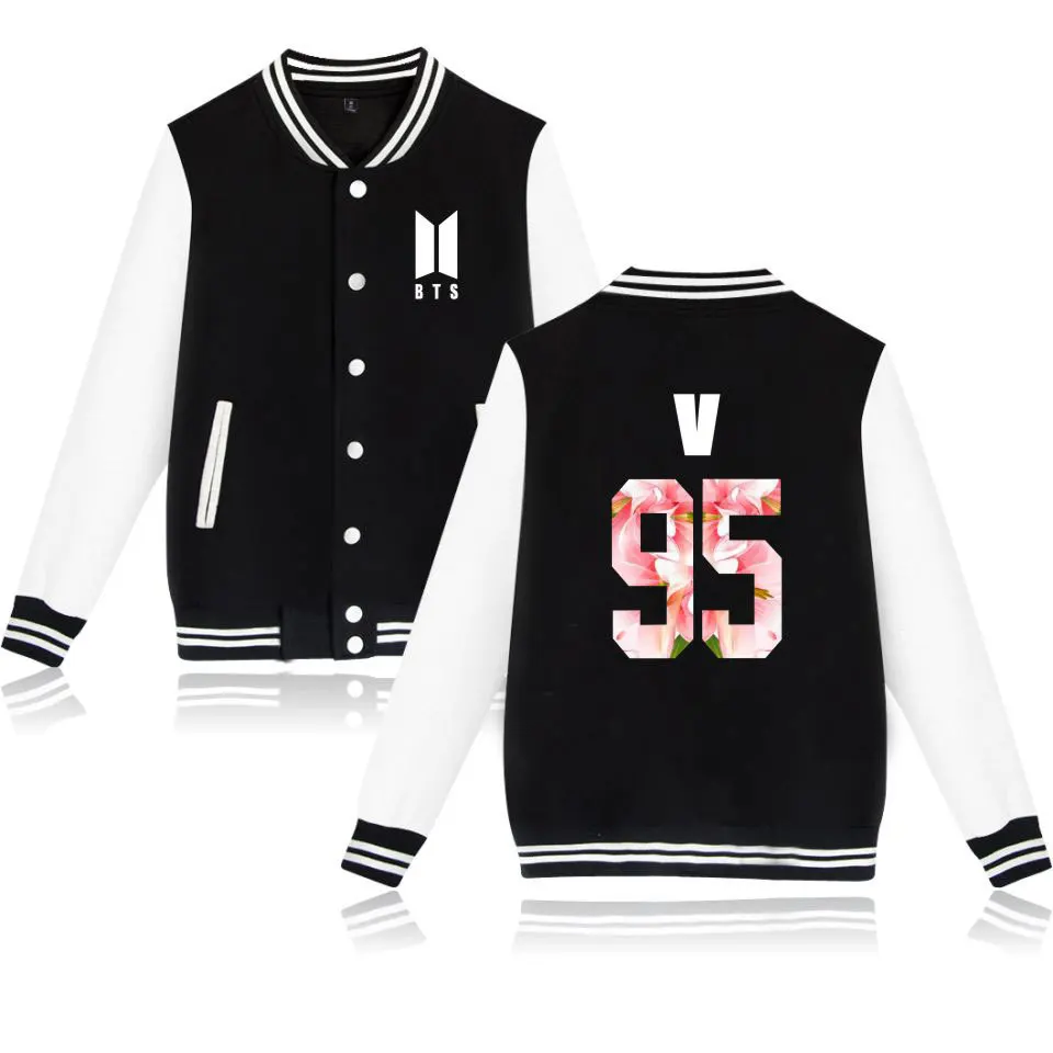 BTS Kpop Baseball Winter Hoodies Men Popular Bangtan Hip Hop Harajuku Hoodies Women Casual Fashion Female