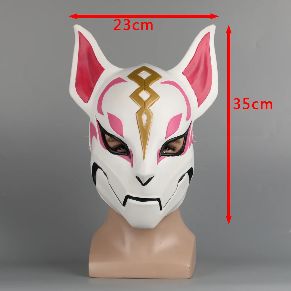 Game Drift Mask Fox kitsune Animal Full Head Mask Adult Unisex Masquerade Helmet Props Party Halloween Fancy Dress (3)