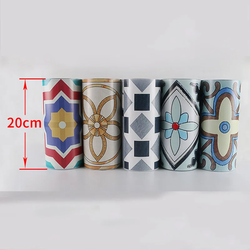 

20cmx500cmx2 Korean Waist Line 3d Wall Sticker for Bathroom Kitchen Tiles Cabinet Waterproof Self Adhesive PVC Border 3d Sticker
