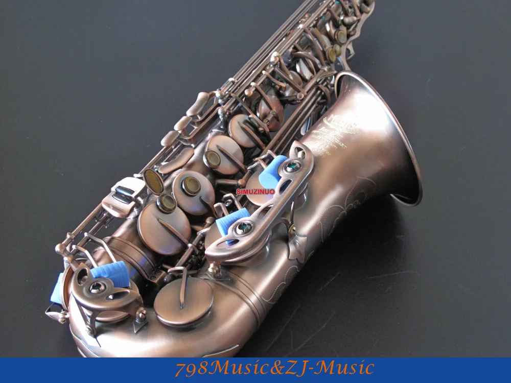 

Eb Alto Saxophone Red Antique Surface High F# With-