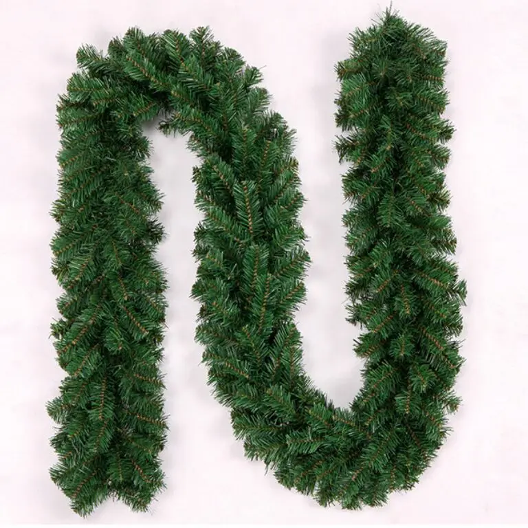 2,7 м Рождественская гирлянда зеленое украшение Рождественские украшения из ротанга рождественские украшения для дома