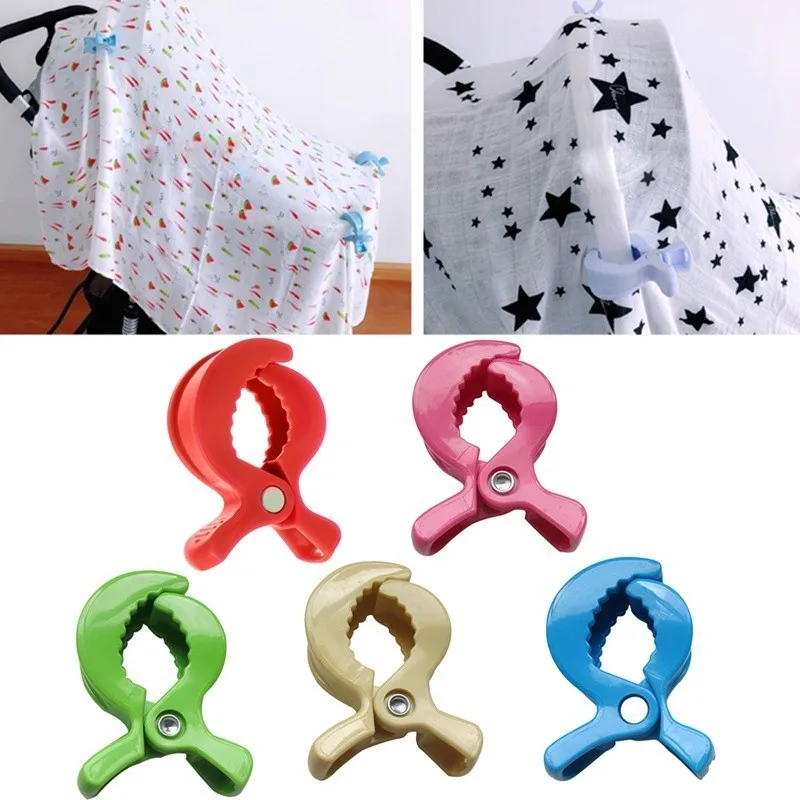 

2pcs Baby Stroller Accessories Seat Clips Pram Stroller Peg To Hook Cover Blankets Clips Baby Carriage Organizer Random Color