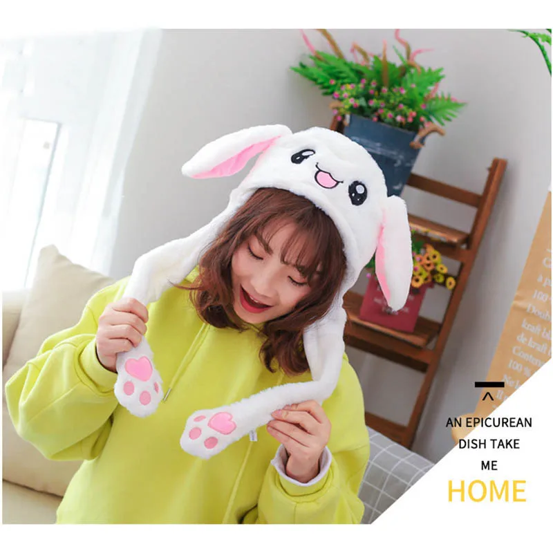 Милый Кролик плюшевая шляпа Забавный Playtoy уши вверх вниз кролик подарок игрушка для детей девушки подруги IK88