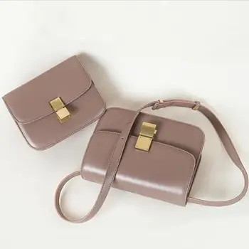 

Luxury Brand Handbag 2020 New Fashion Simple Square bag Quality PU Leather Women's Designer Handbag Lock Shoulder Messenger bags