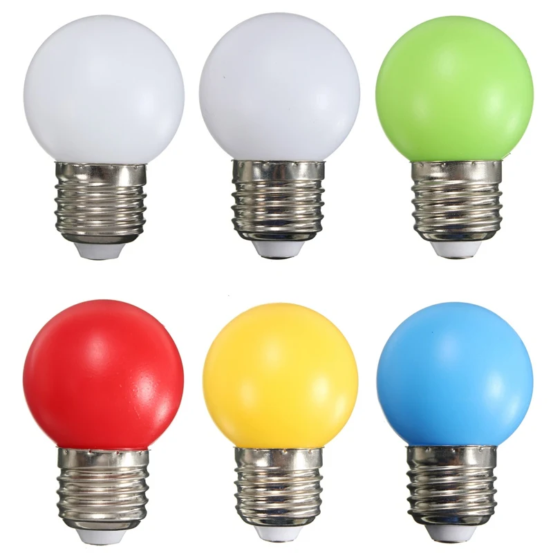 

Newest Colorful 1W 2W 3W LED Light Bulb E27 Energy Saving Light Globe Golf Ball Lamp Home Decor Lighting AC 220V 360 Degrees