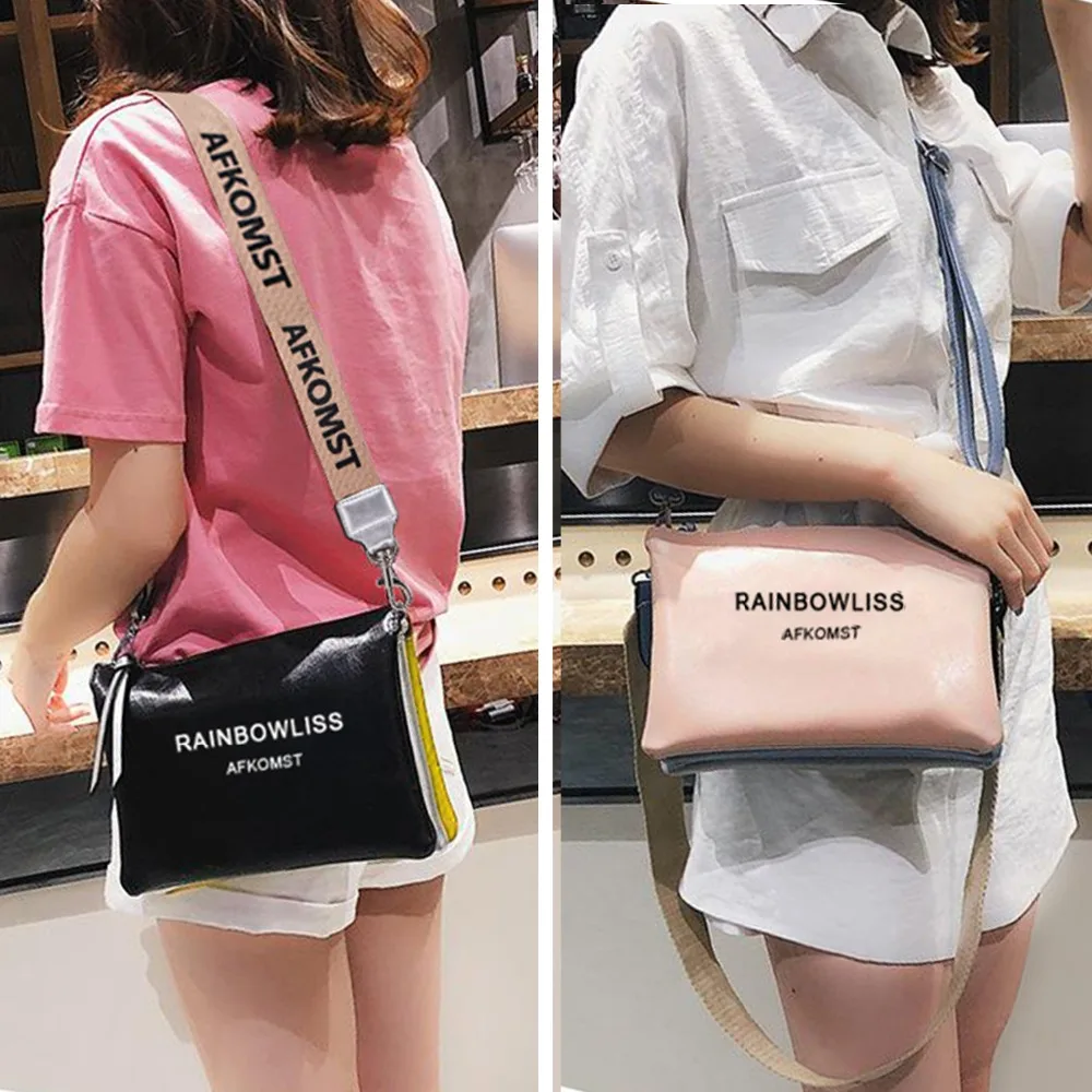 

3 color stitching ladies crossbody bag simple shoulder bag for women flap envelope female messenger bags clutch handbag |CB1101S