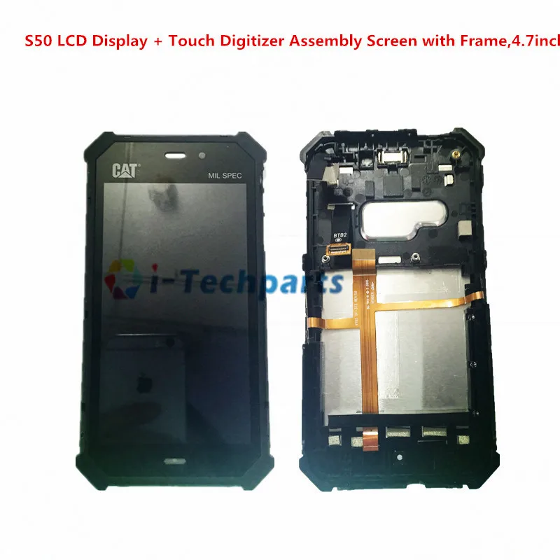 

Original New OEM for Cat S50 LCD Display + Touch Digitizer Assembly Screen with Frame,4.7inch