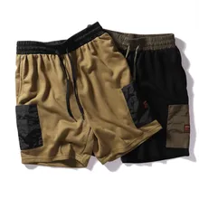 Новые мужские летние повседневные шорты с несколькими карманами хлопковые махровые прямые свободные пять штанов