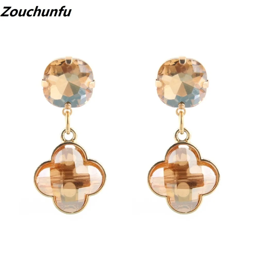 

Zouchunfu Fashion Resin Crystal Earrings for Women Oorbellen Zinc Alloy Drop Earrings Fashion Women's Gifts Wholesale Pendientes