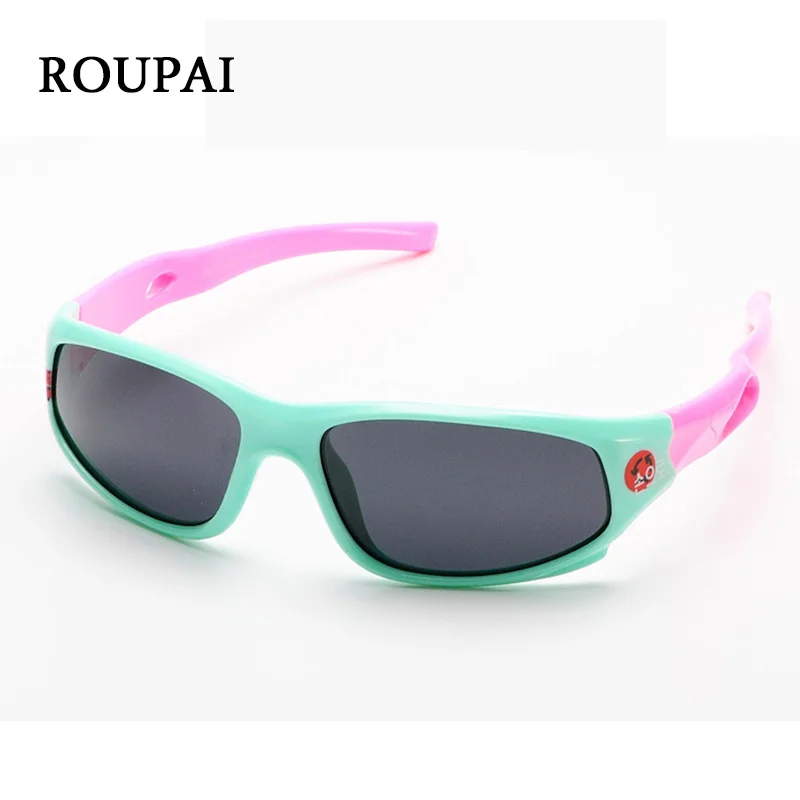 ROUPAI детские солнцезащитные очки поляризованные оригинальные УФ 400 Защита прямоугольник для мальчиков и девочек младенческие солнцезащитные очки ретро Gunes Gozlugu - Цвет линз: C3