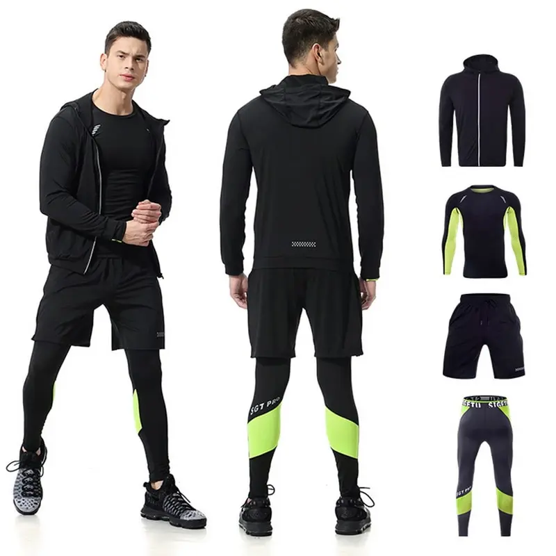 Aliexpress.com : Buy 4pcs/Set Autumn Men's Compression Running jogger ...