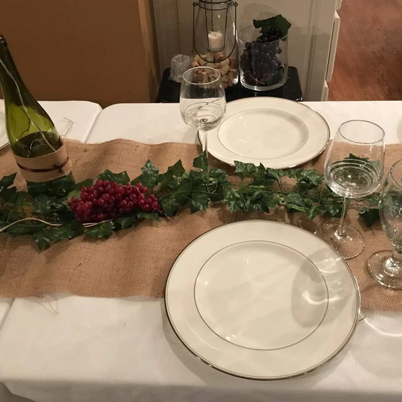 24 упаковки Diy искусственные листья плюща зеленые подвесные гирлянды для