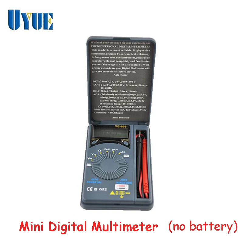 

UYUE Mini Digital Multimeter Portable LCD Electronic Diagnostic-tool for DC/AC Voltage Current Resistance Diode Temperature