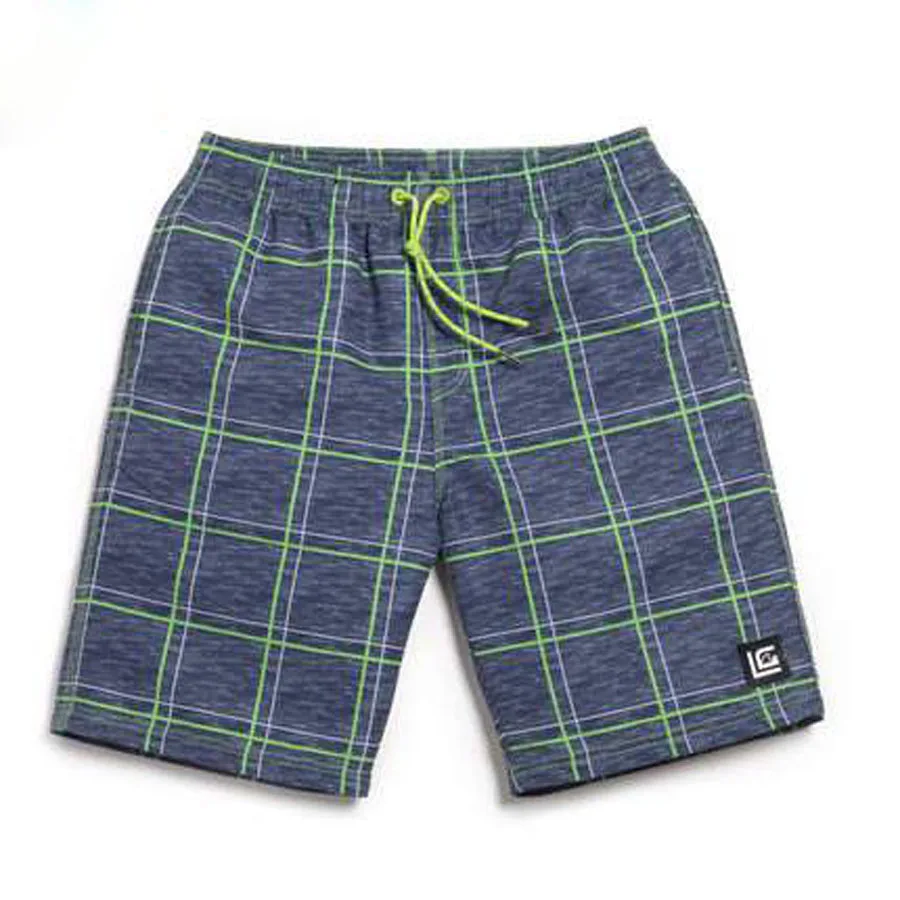 

Summer High Quality Men Beach Short Quick Dry Plaid Mens Board Shorts Plus Size Sea Holiday Male Casual Loose Boxer Shorts