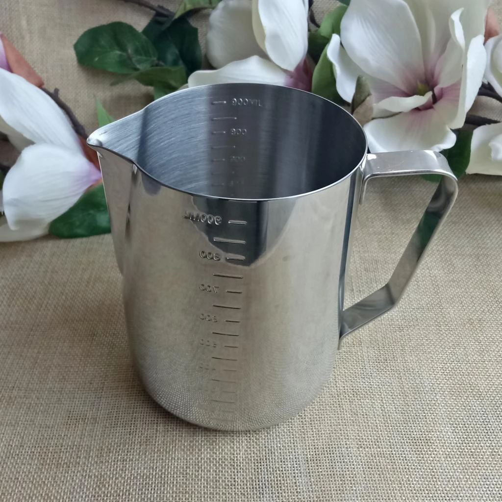 Stainless Steel 900ml Candle Making Pot Wax Melting Pitcher & 250mm Long Handle Candle Wax Mixing Stirring Spoon DIY Candle Soap