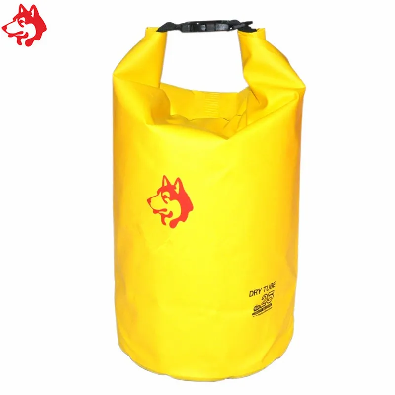 25L водонепроницаемый речной поход сумка для воды открытый маленький ПВХ Пешие прогулки Кемпинг Альпинизм плавание брезент сухой мешок - Цвет: Yellow