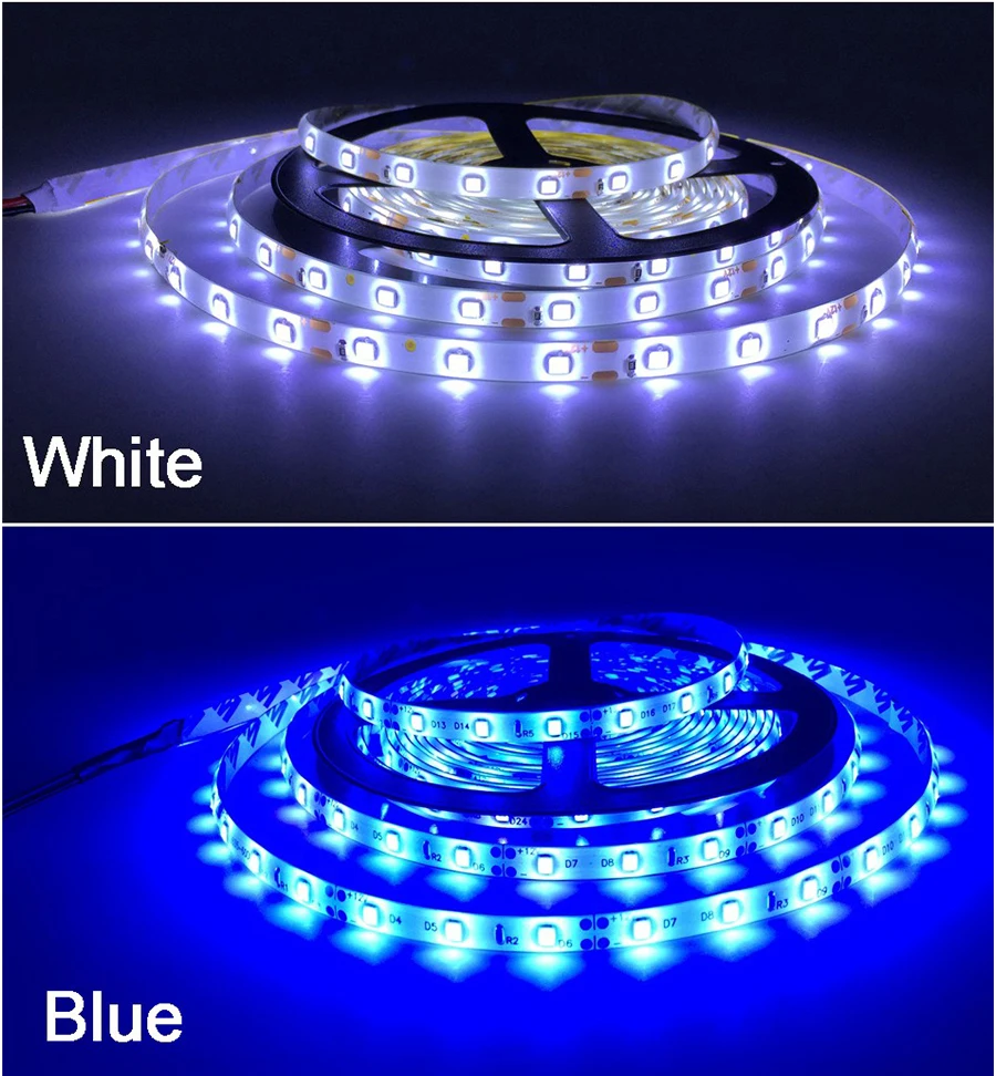 Светодиодная лента RGB, светильник 5050, 2835, 12 В постоянного тока, неоновая лента, водонепроницаемая, гибкая, светодиодный, Диодная лента, 60 светодиодный, s/m, 5 м, 12 В, Светодиодная лента для украшения дома