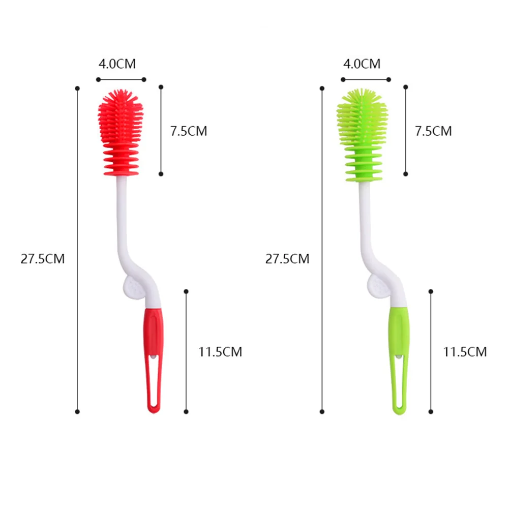Моющая мягкая длинная ручка Чистящая портативная для кормления-бутылка домашняя щетка для чистки инструмент пищевой силикон Многофункциональный