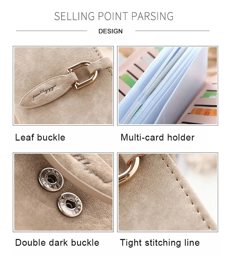 Модные женские туфли кредитной карты бумажник два сложить пряжки Длинный дизайн держатель для карт s карты дамская сумка кошелек женский