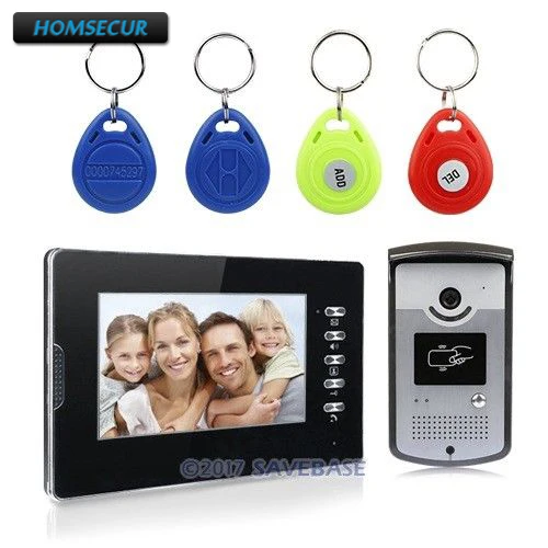

HOMSECUR Wired Video Door Phone Doorbell Intercom System Rainproof Camera RFID Unlocking