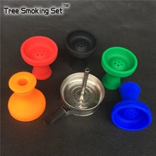 7 Gaten силиконовые силикагель Waterpijp 1 шт. металла табак ком черной ручкой кальянного угля Waterpijpen Чичи наргиле, аксессуары