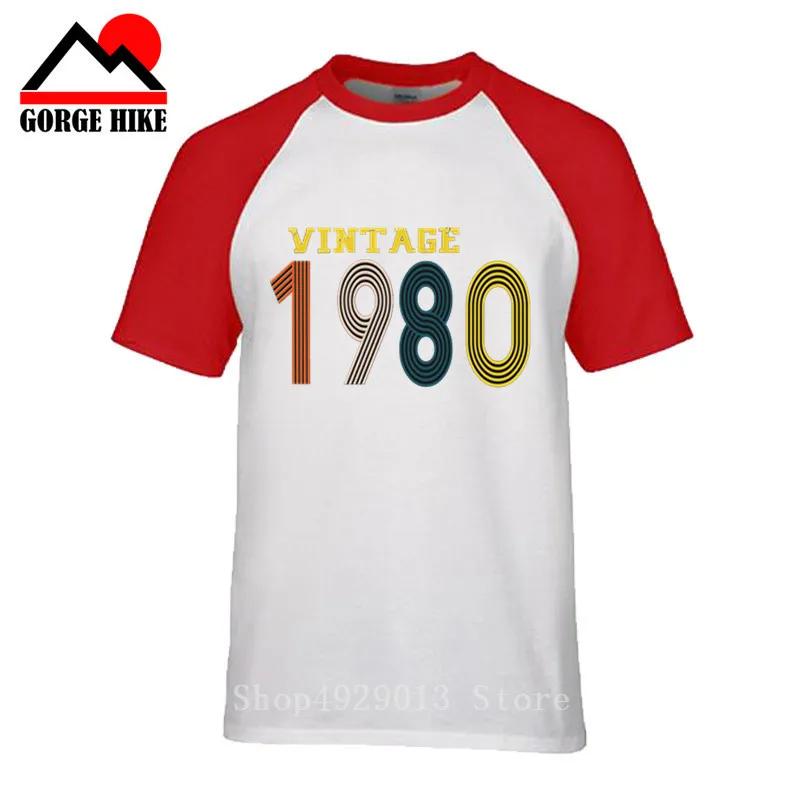2019 Лидер продаж Летний стиль сделано в 1980 году Винтажная футболка для
