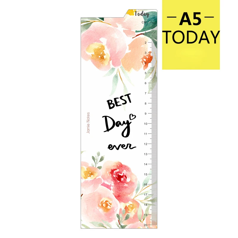 Jamie Notes Original Cute Flower Design 6 Holes Binder Notebook Dividers Index Bookmark Ruler For Dokibook Spiral Planner A5A6
