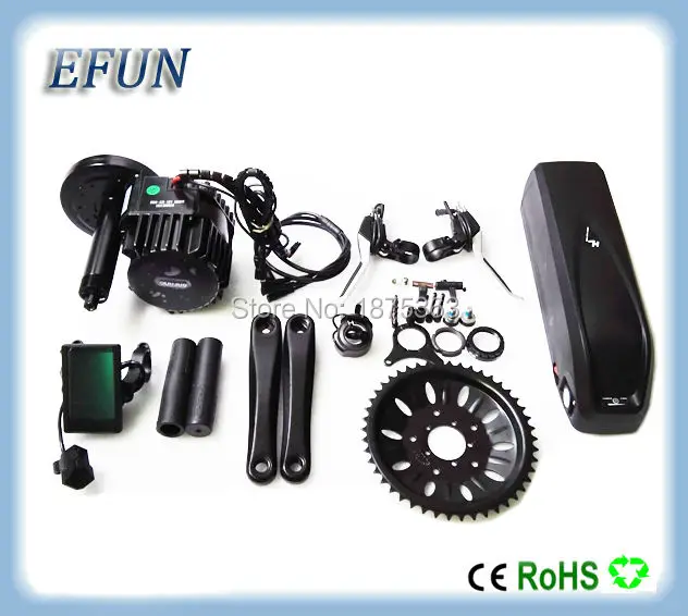 baratas Frete grátis BBS03 BBSHD 48 V 1000 W Bafang 8Fun meados de carro kit de motor elétrico com 48 V 14Ah bateria ebike Li ion para baixo tubo