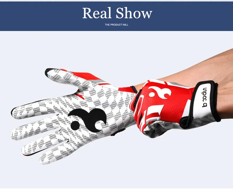 Luvas de Rugby Luvas de Futebol Caminhadas ao ar Boodun Masculino Feminino Dedo Cheio Respirável Antiderrapante Silicone Beisebol Americano Livre 6 Esporte e Lazer