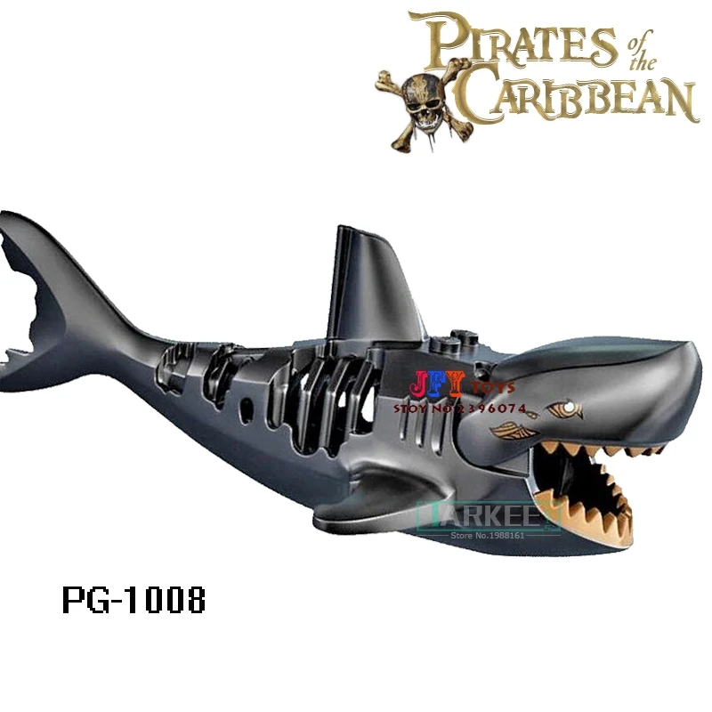 

Single Ghost Zombie Shark Jack Sparrow Pirates of the Caribbean bricks building blocks Model toys for children brinquedos menino