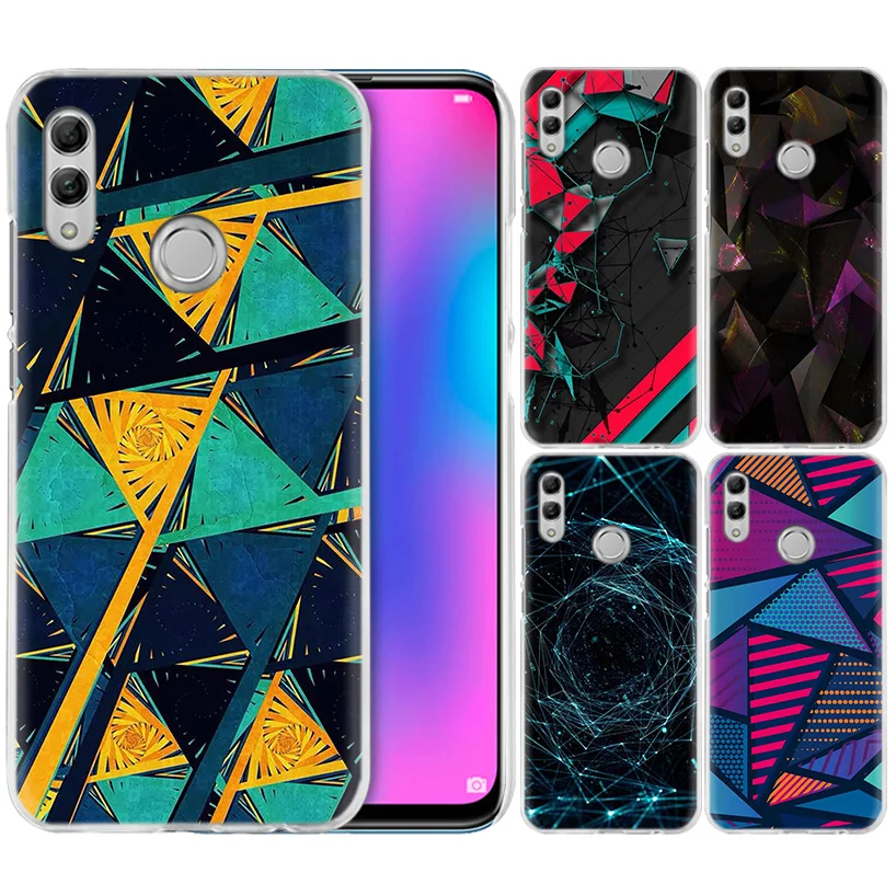 

Geometric Creativity Case for Huawei Honor 8X Y9 20 9 10 Lite Play 8C 8A Pro V20 20i Y6 Y7 Y5 2019 Hard PC Phone Cover Coque
