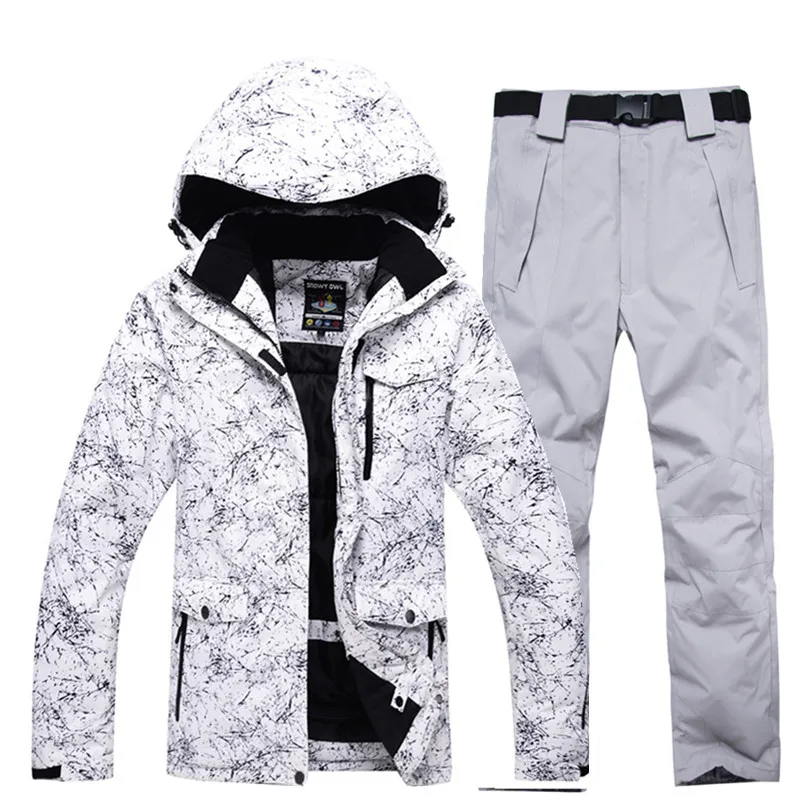 10K Лидер продаж зимние куртки для мужчин лыжный костюм комплект и брюки открытый один лыжный комплект ветрозащитный водонепроницаемый Therma лыжный сноуборд