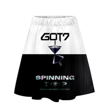GOT7 юбка Harajuku Повседневная стиль Harajuku поп юбки новые сексуальные Kpops женские Девушки Повседневная Горячая Распродажа модные юбки