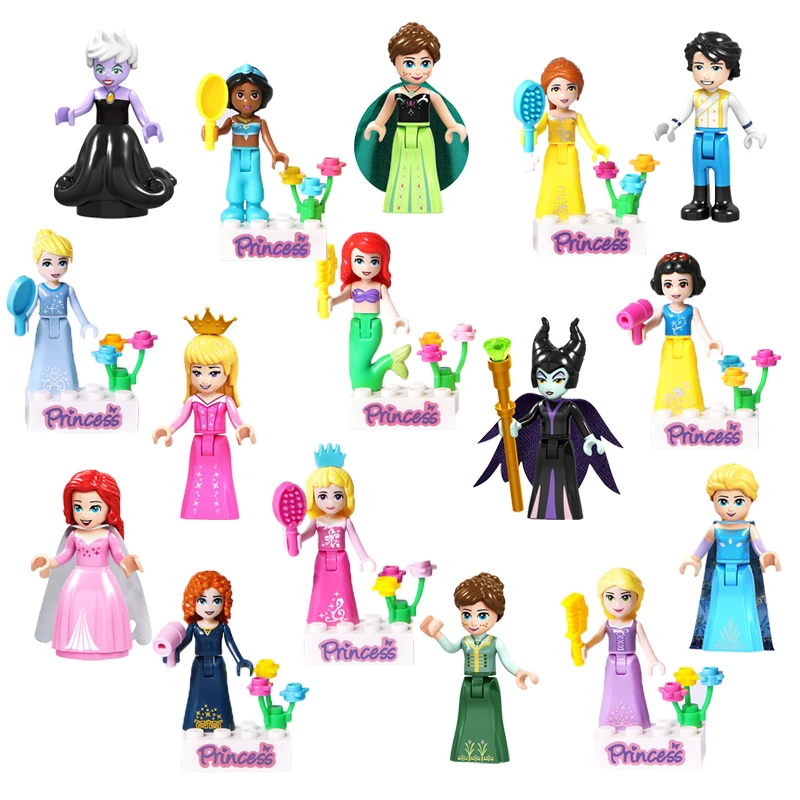 

8Pcs/Set Fairy Tale Princess Girl Model Building Doll Figures Compatible With Legoinglys Friends For Girl Building Blocks Toys