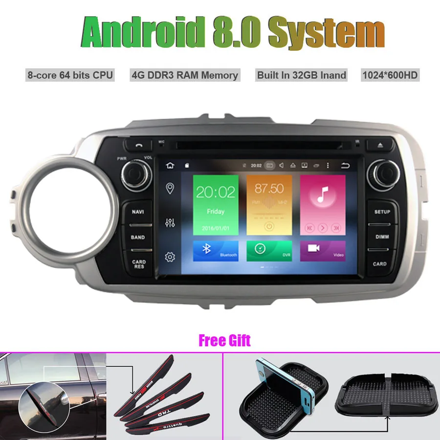 Excellent Octa-Core Android 8.0 CAR Multi-Media DVD Player for TOYOTAYARIS 2012 0