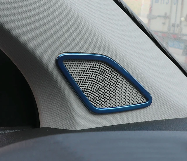 For Skoda Karoq 2017 2018 Stainless Steel Interior Front Side Speaker Audio Cover Trim 2pcs Car Styling