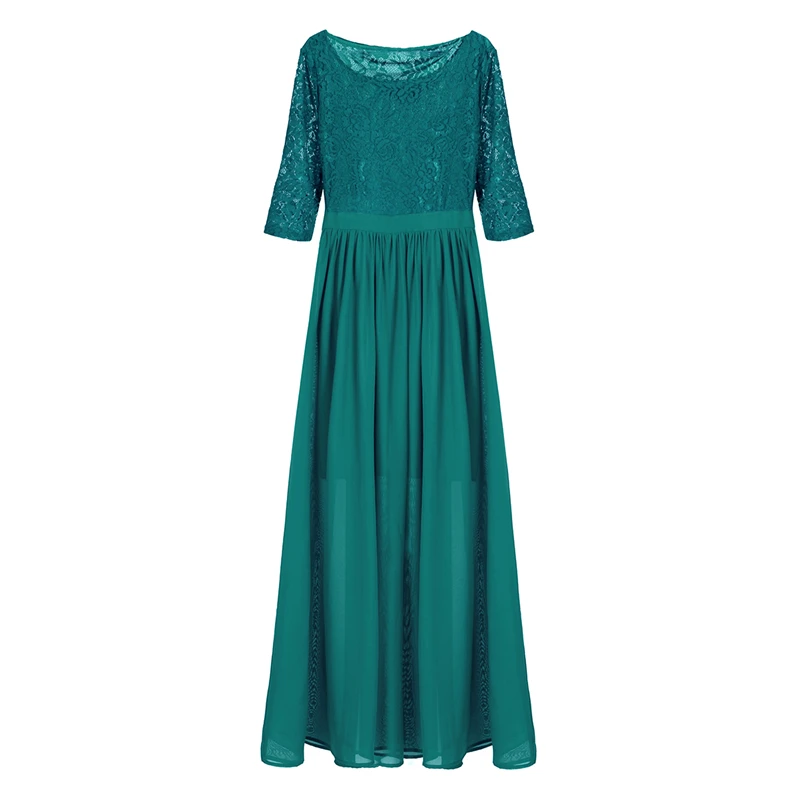 Женское кружевное шифоновое платье с коротким рукавом и вышивкой спереди, vestido de festa, Летнее Длинное Платье Макси, вечерние платья на выпускной